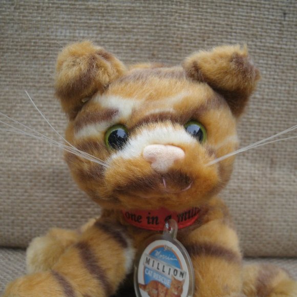Vintage Orange Tabby Cat Stuffed Toy Morris' Million Cat Rescue 9 Lives - Picture 2 of 16